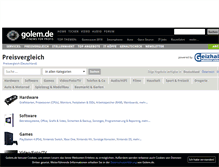 Tablet Screenshot of preisvergleich.golem.de